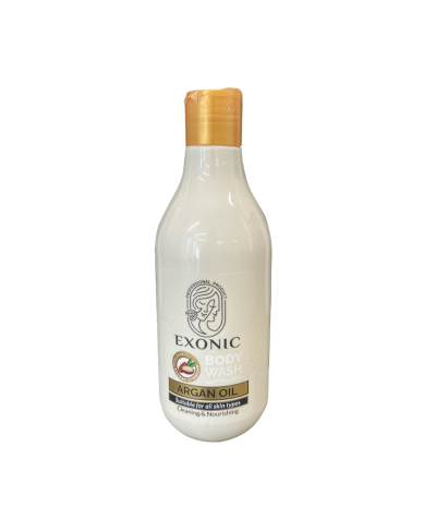 شامپو بدن کرمی روغن ارگان برند  exonic با حجم میل300 مناسب انواع پوست